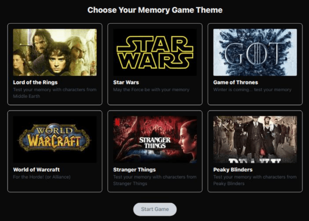 Jeu de mémoire